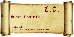 Buczi Dominik névjegykártya